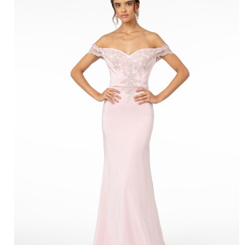 Elegant Off-Shoulder Pink Dress